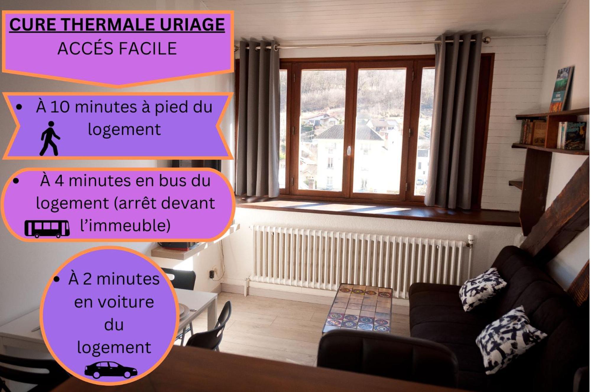 Le T2 Douillet D'Uriage - Residence Le Louvre - Cure Thermale Uriage- Proche Chamrousse - Jusqu'A 3 Personnes - Region Agreable En Toute Saison Vaulnaveys-le-Haut 외부 사진